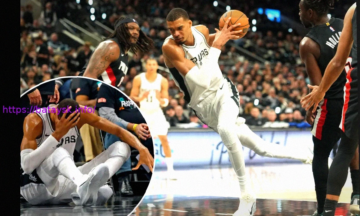 Виктор Вембаньяма в протоколе сотрясения мозга после тревожного момента в игре «Сперс»